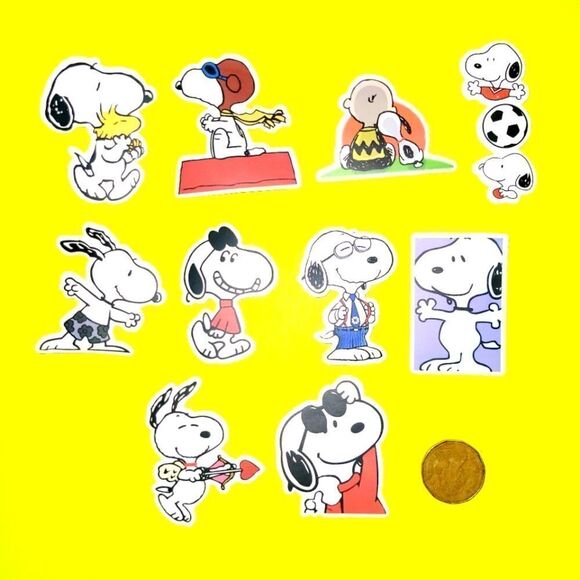 3/$20 Brand New 10x Snoopy Waterproof Stickers - Picture 1 of 1